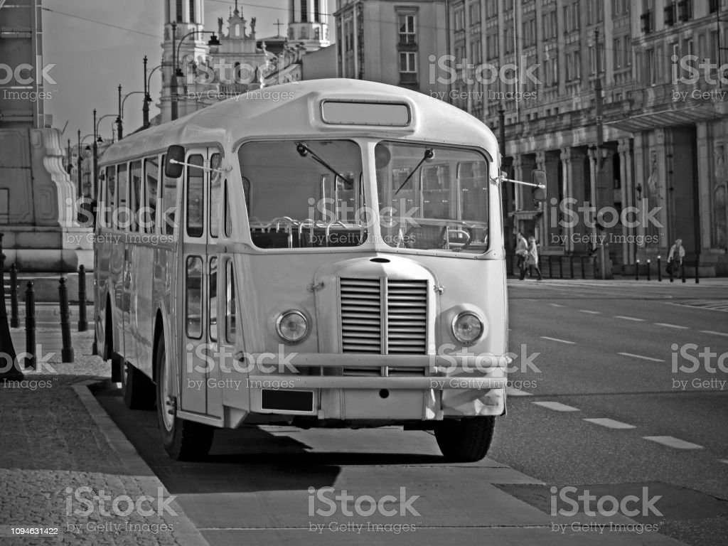 Old Nostalgic Bus On The Street Image Now