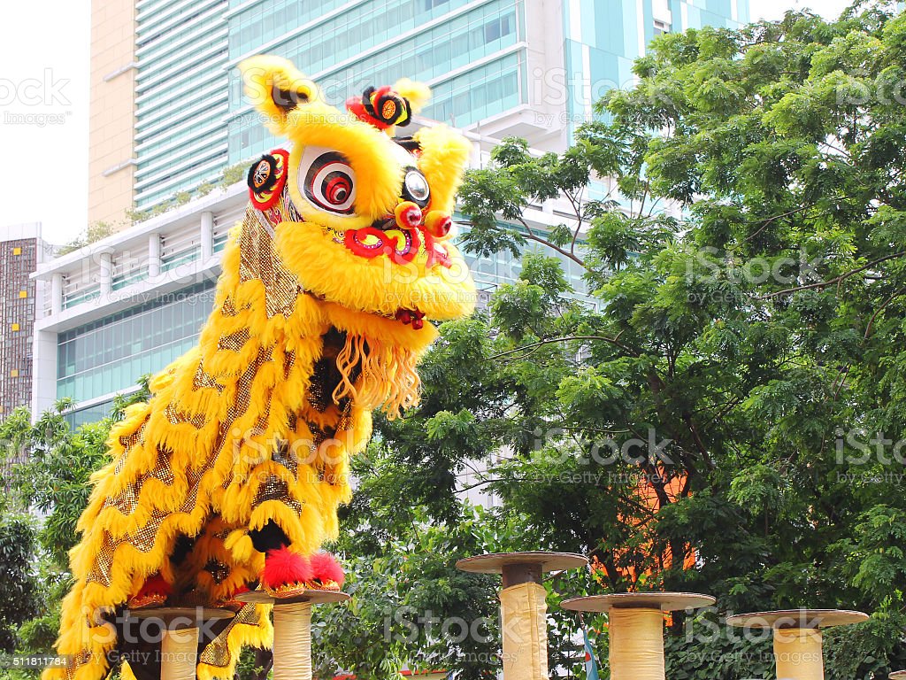 Barongsai Or Dragon Dance Image Now