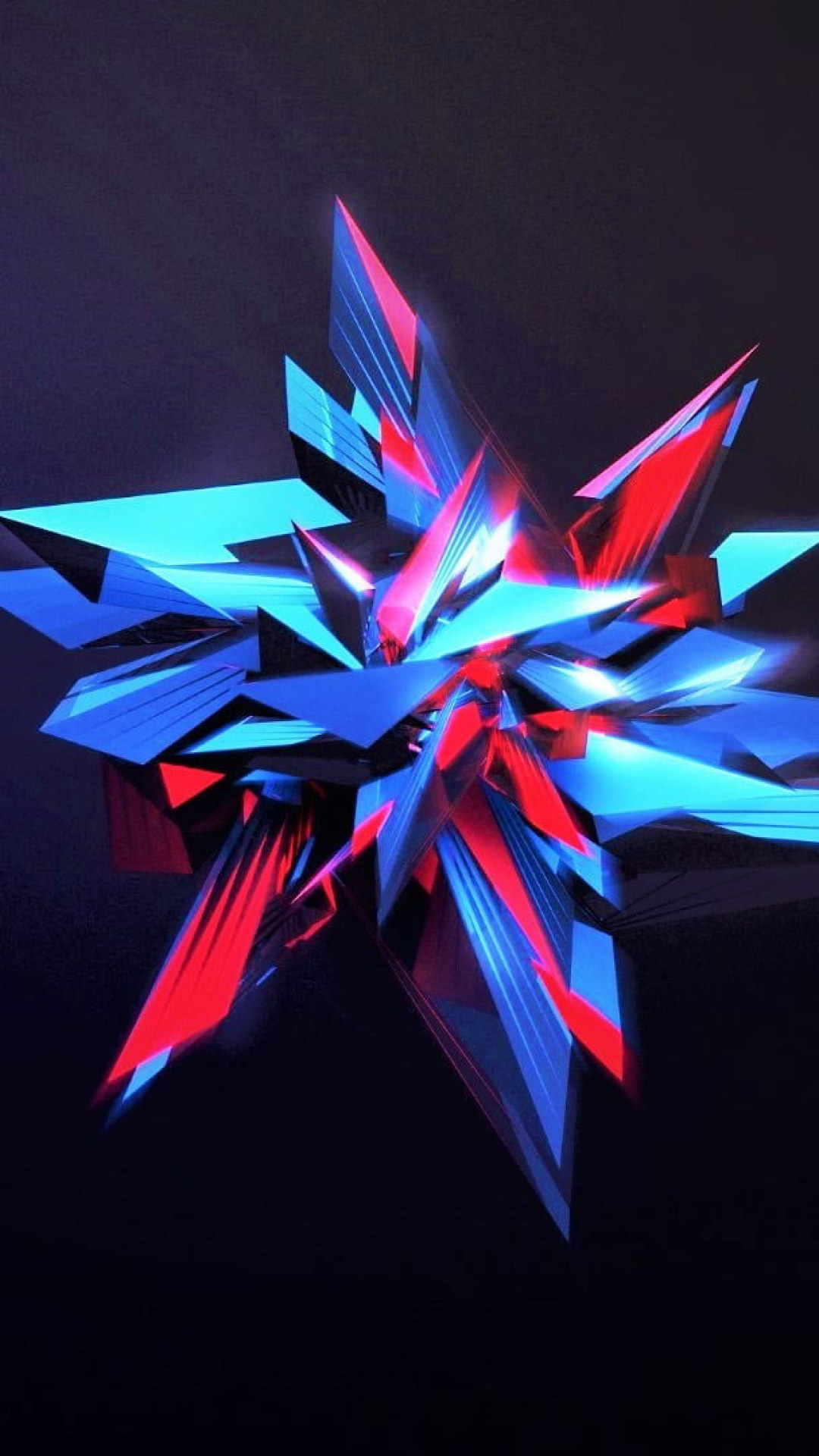 Blue And Red Wallpaper, Facets, Digital Art • Wallpaper For You
