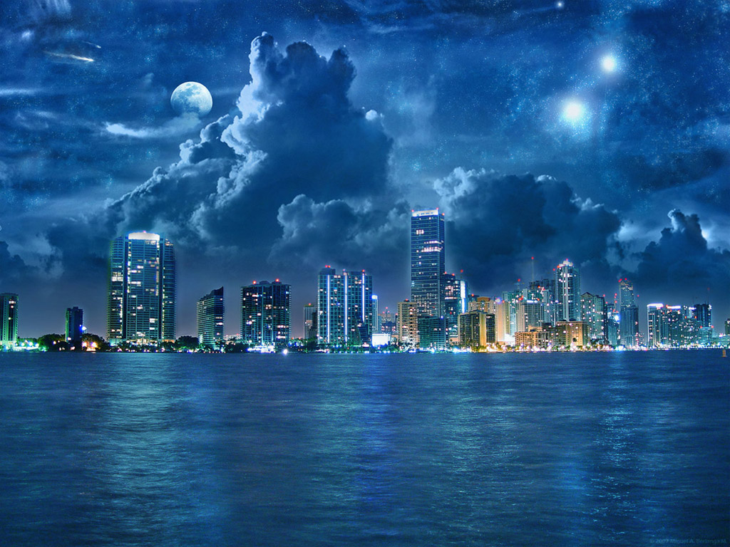 City Lights Background Wallpaper
