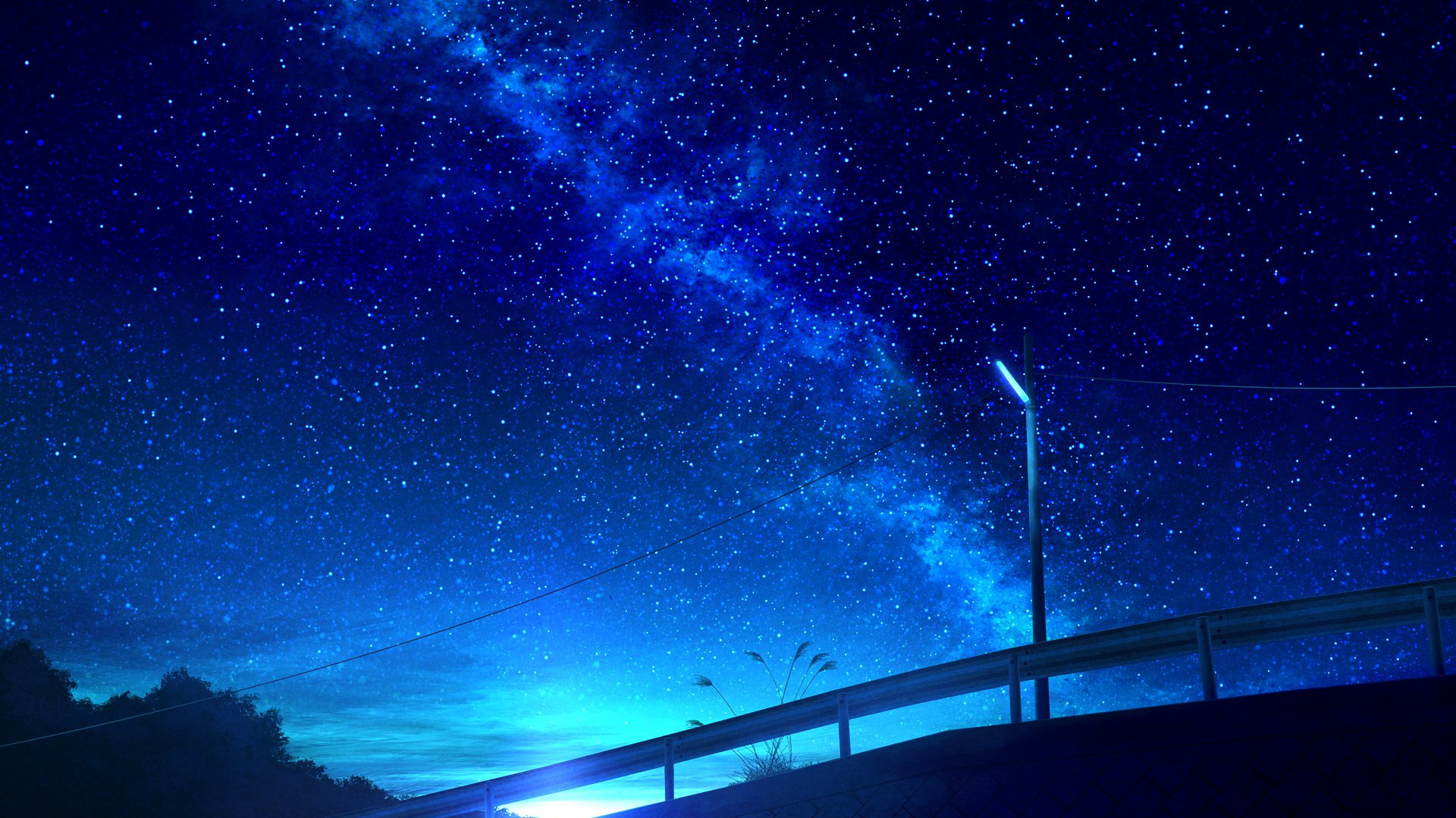 Anime Night Sky Manga Series Background HD Wallpaper 106124