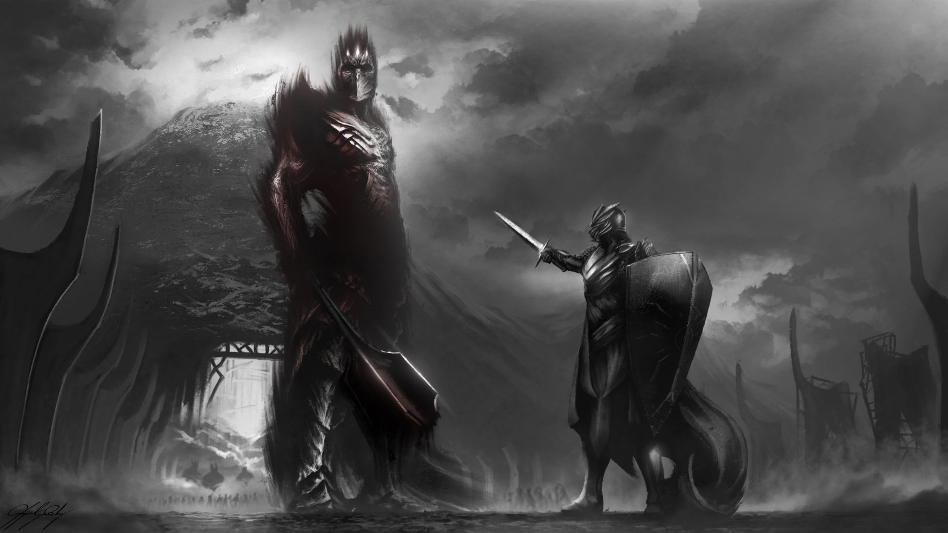 By the Gates of Angband by Çağlayan Kaya Göksoy HD Wallpaper