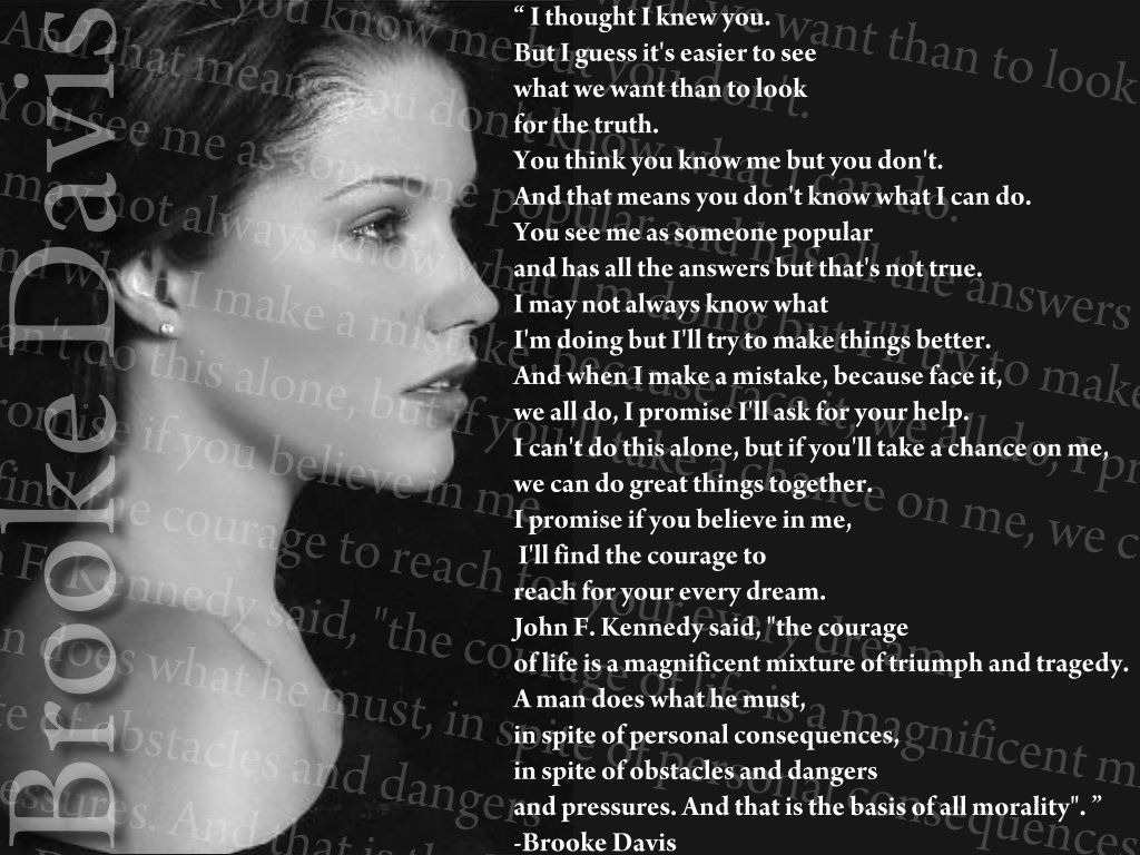 Brooke Davis Wallpaper: Brooke Davis Wallpaper. One tree hill quotes, Brooke davis quotes, One tree hill