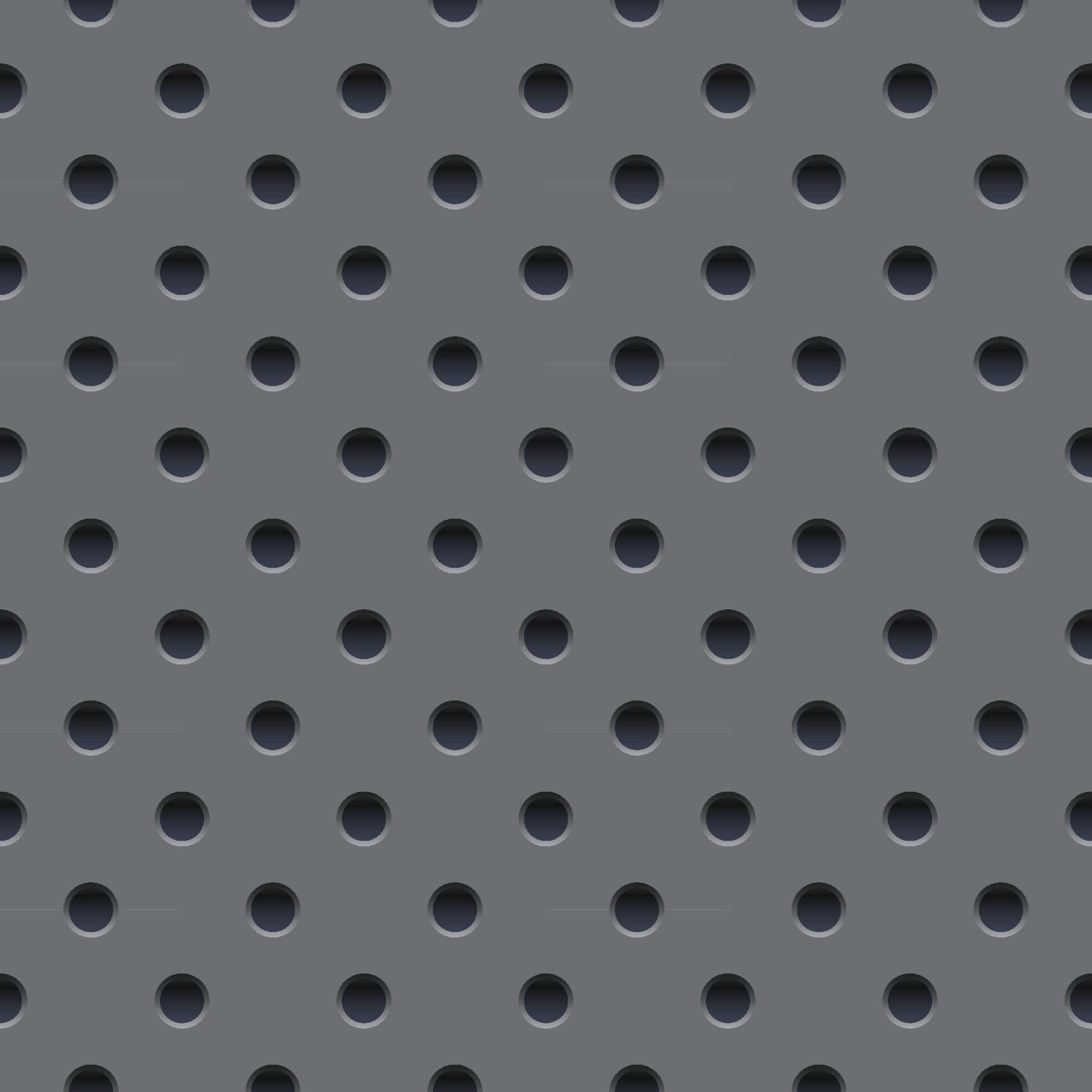 Seamless vector wallpaper of perforated gray metal plate