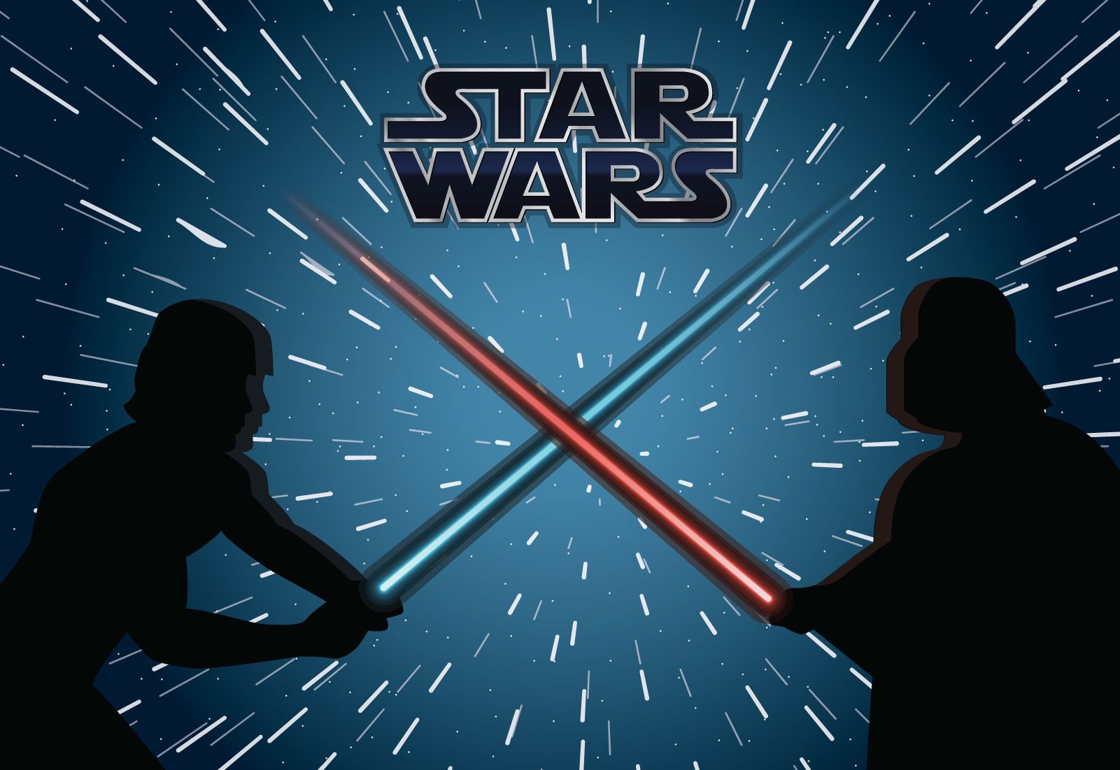 Star Wars Fight Illustration Vector Download