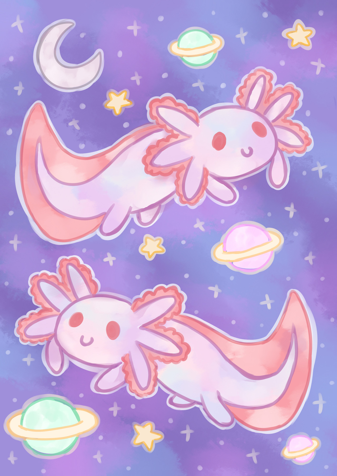 Kawaii Axolotls Wallpapers - Wallpaper Cave