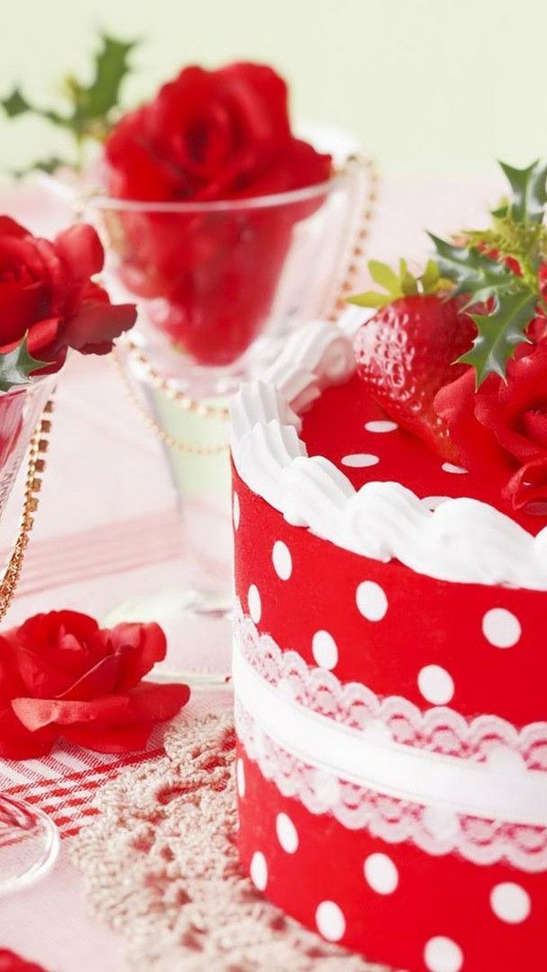 Strawberry Cake HD Wallpaper For Android Free Download
