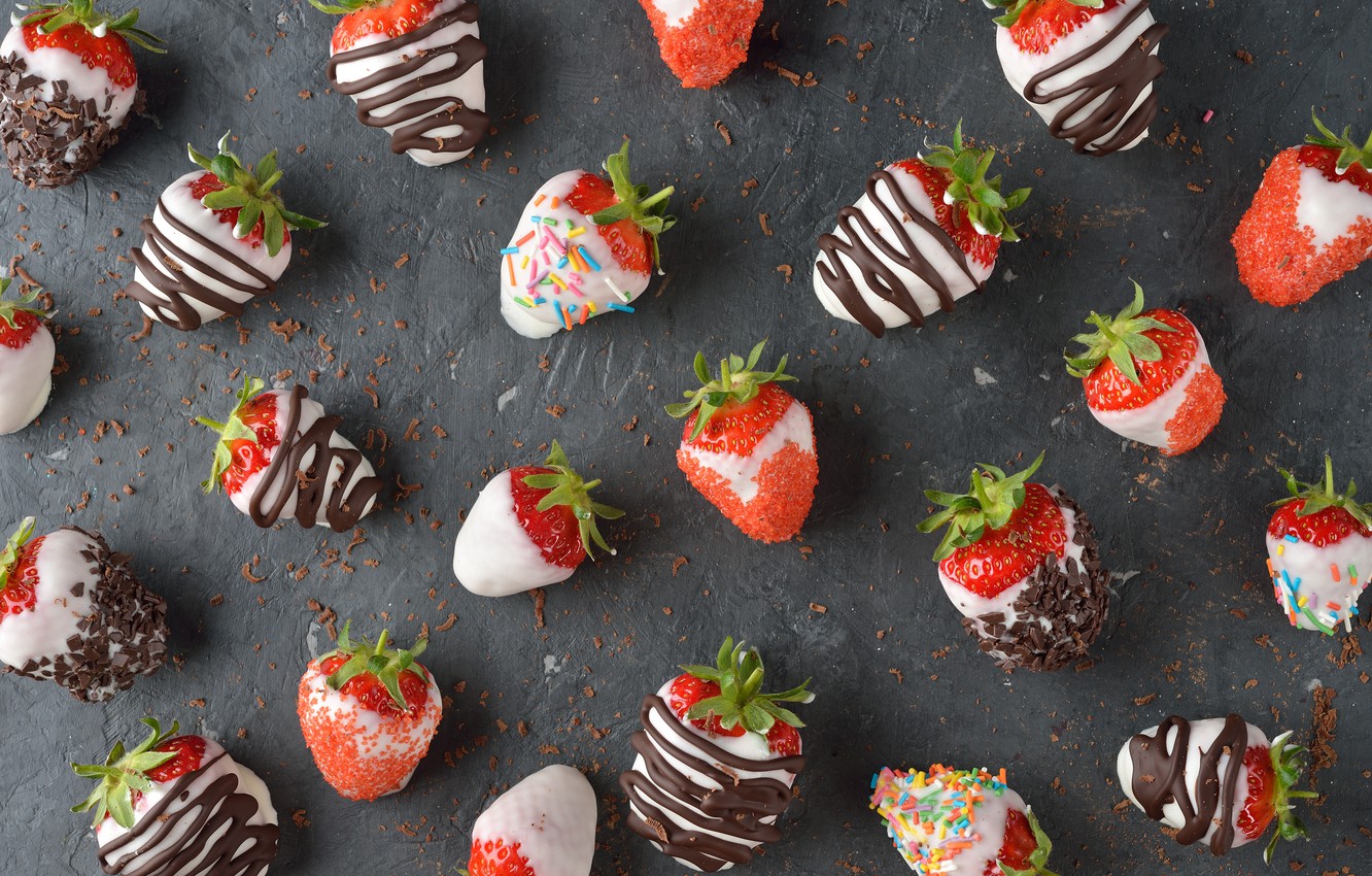 Wallpaper A Lot, Chocolate, Delicious, Sweet, Strawberry, Dessert, Chocolate Covered Strawberries Image For Desktop, Section еда