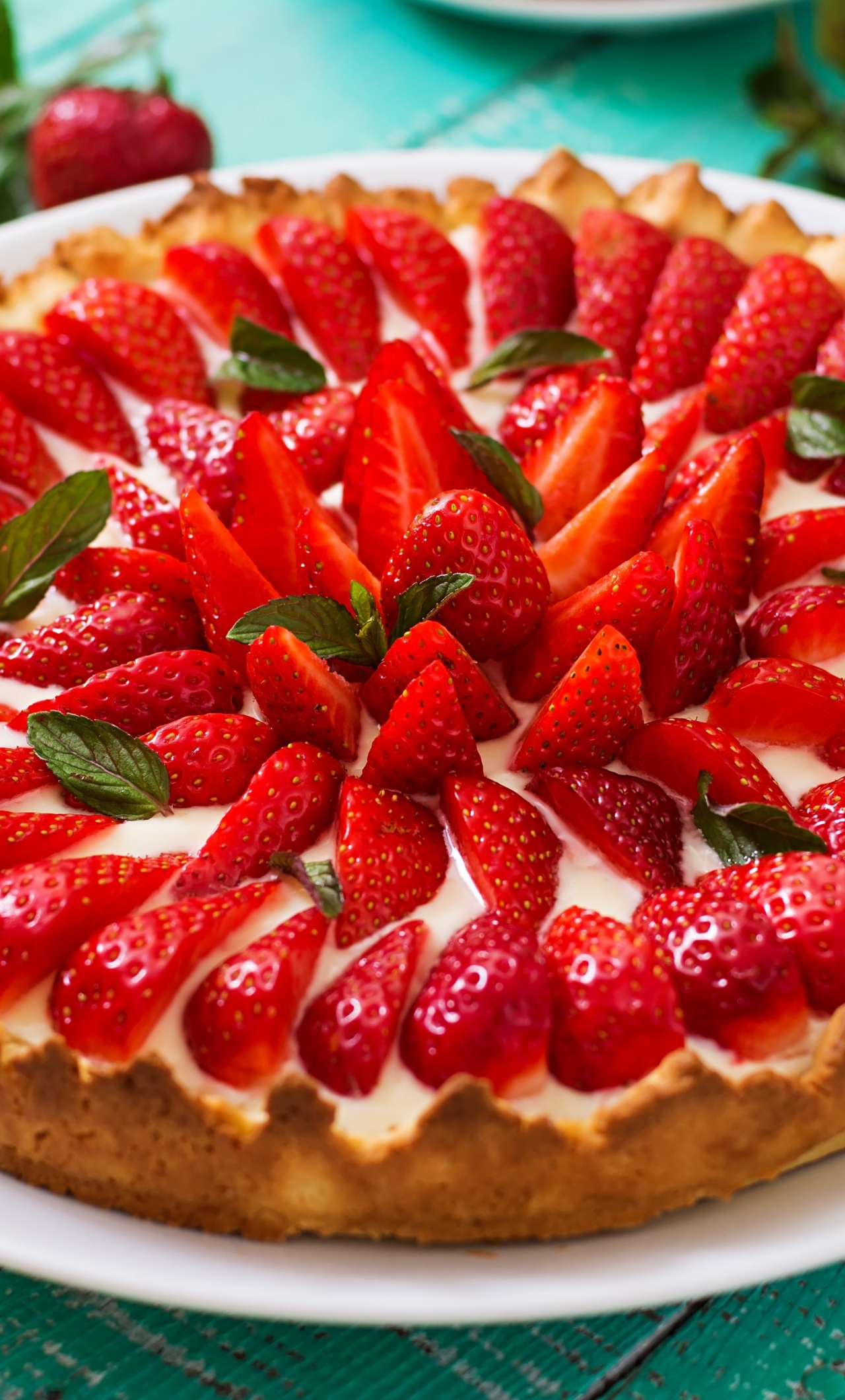 Download strawberry pie, cake, food 1280x2120 wallpaper, iphone 6 plus, 1280x2120 HD image, background, 1682