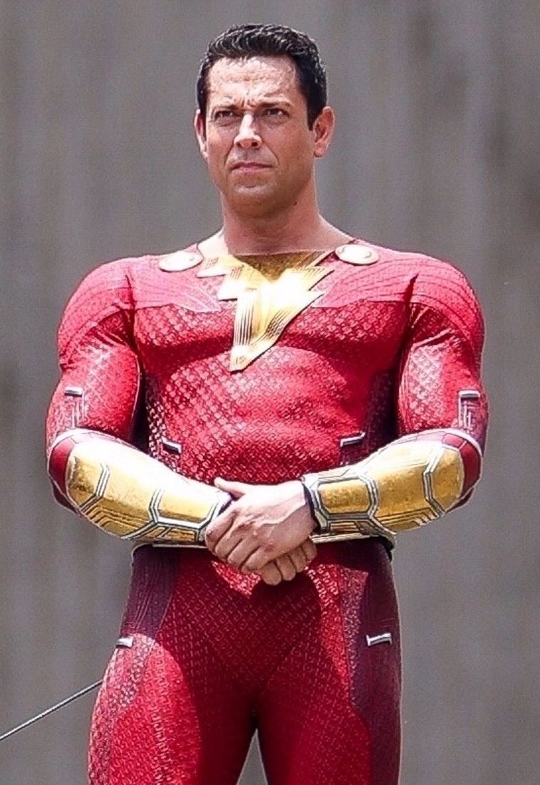 Zachary Levi behind the scenes of Shazam! Fury of the Gods! Photo