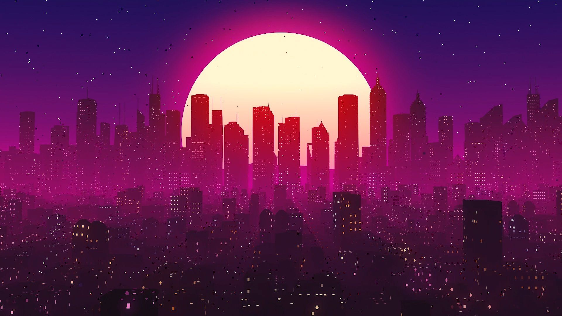 In This Class, You Will Learn How To Make A Stylish Retro City Loop Animation In Cinema 4D And After Effects. You W. Lo Fi Wallpaper, Cinema 4d, Background Image