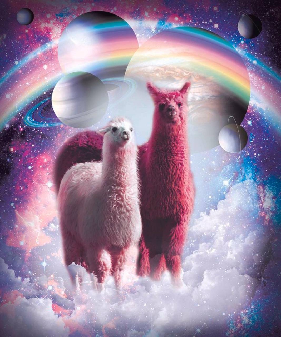 Space Llama Wallpaper