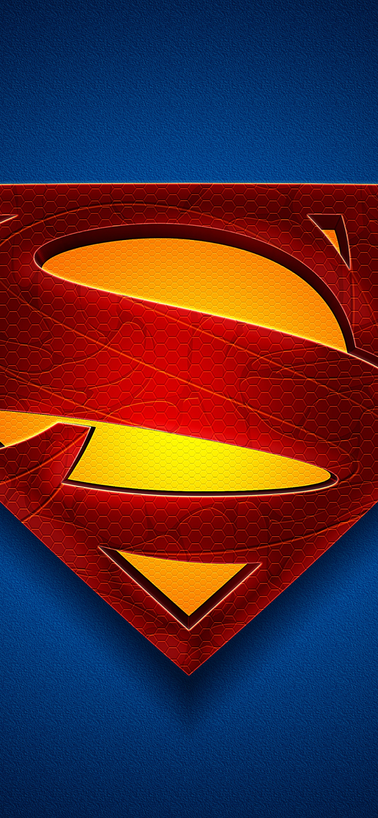 Superman Wallpaper 4K, Logo, DC Superheroes, Blue background, Graphics CGI