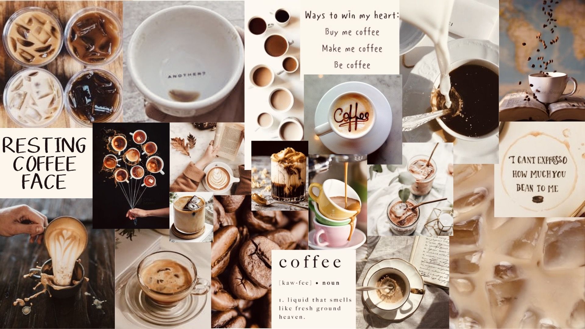 Aesthetic Coffee Collage :)). Aesthetic coffee, Purple wallpaper, Coffee tea