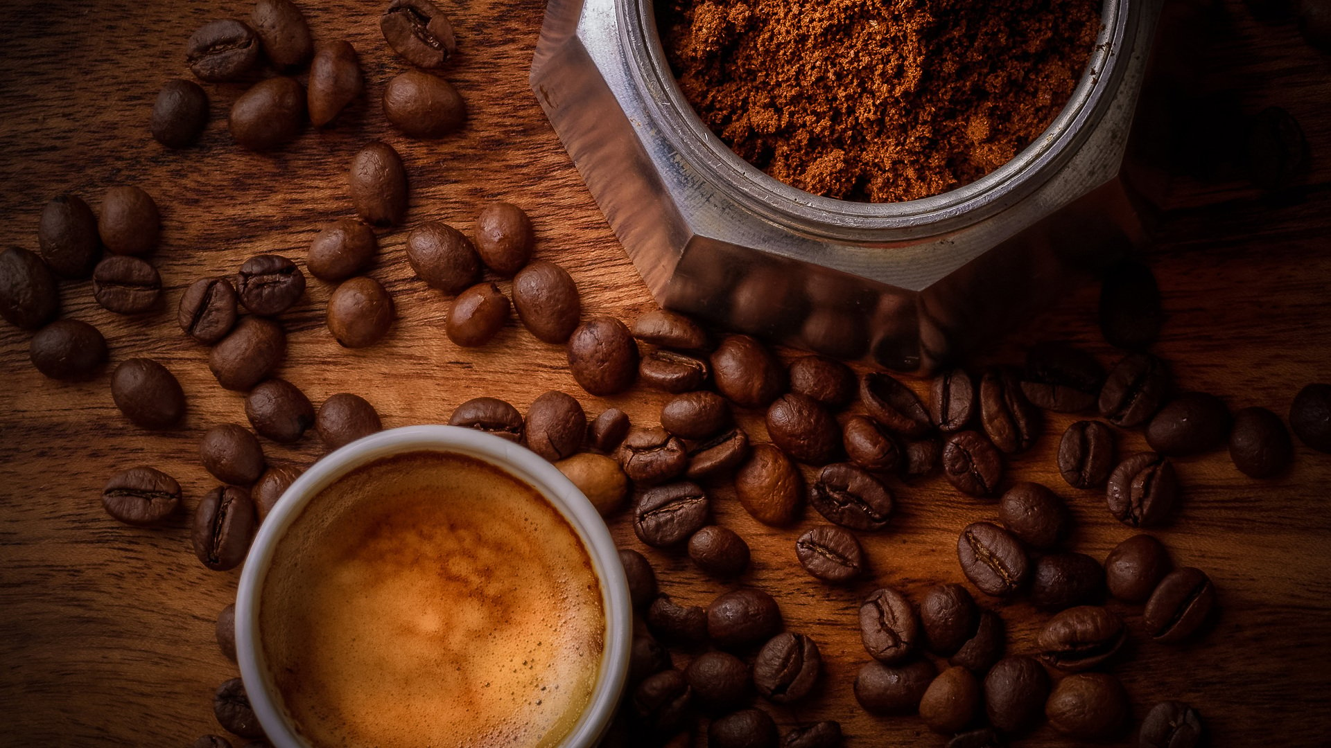Coffee Beside Coffee Beans Laptop Full HD 1080P HD 4k Wallpaper, Image, Background, Photo and Picture