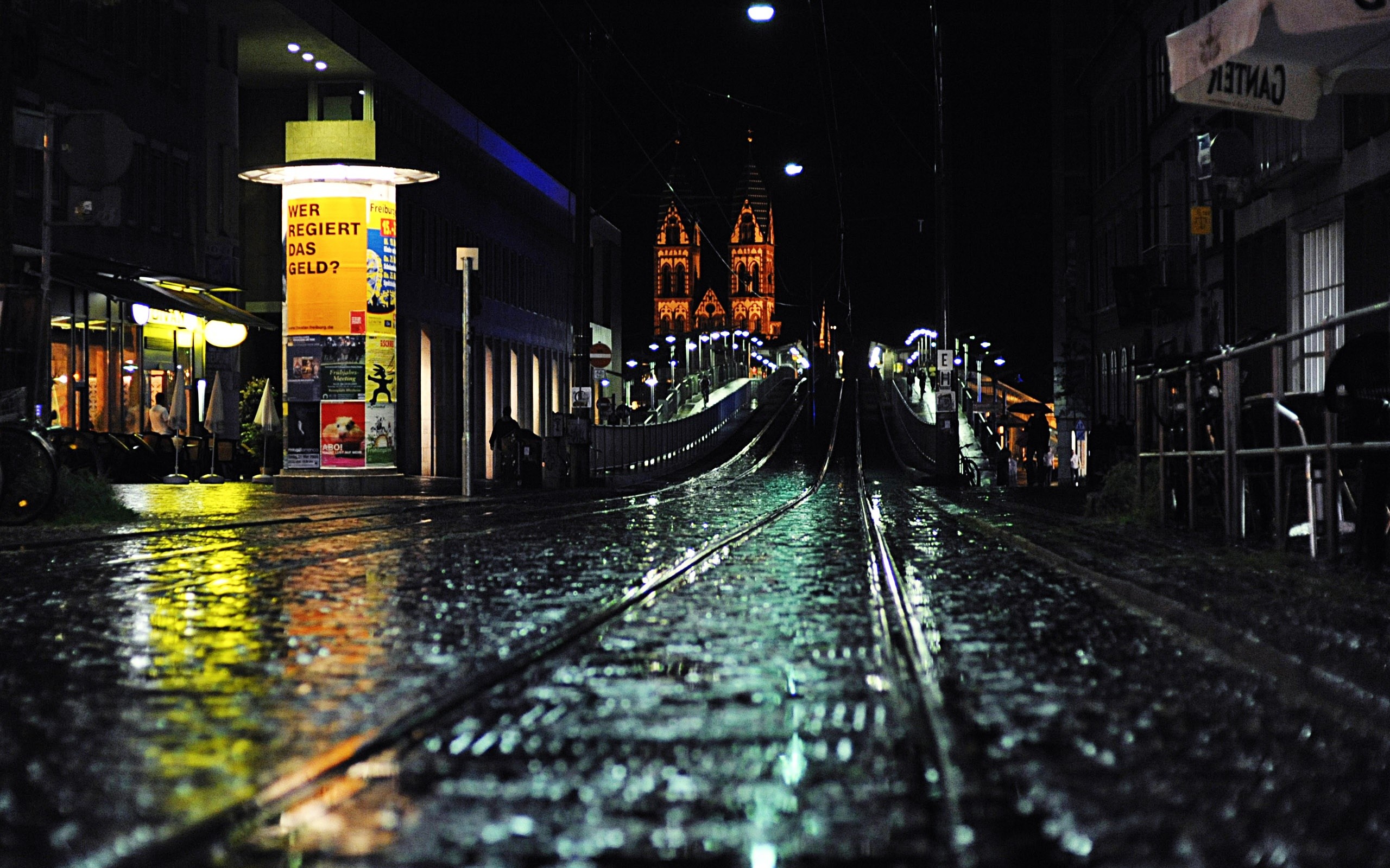 Night Rain In The City HD Wallpaper Widescreen. sun. HD wallpaper, Wallpaper and Desktop background