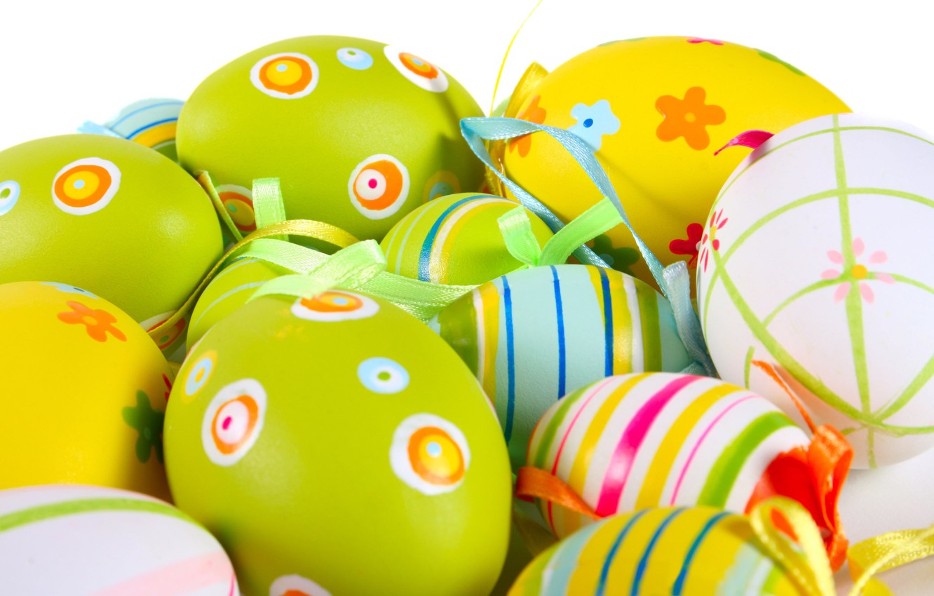 Wallpaper strips, holiday, patterns, Easter, bright colors, Easter eggs image for desktop, section праздники