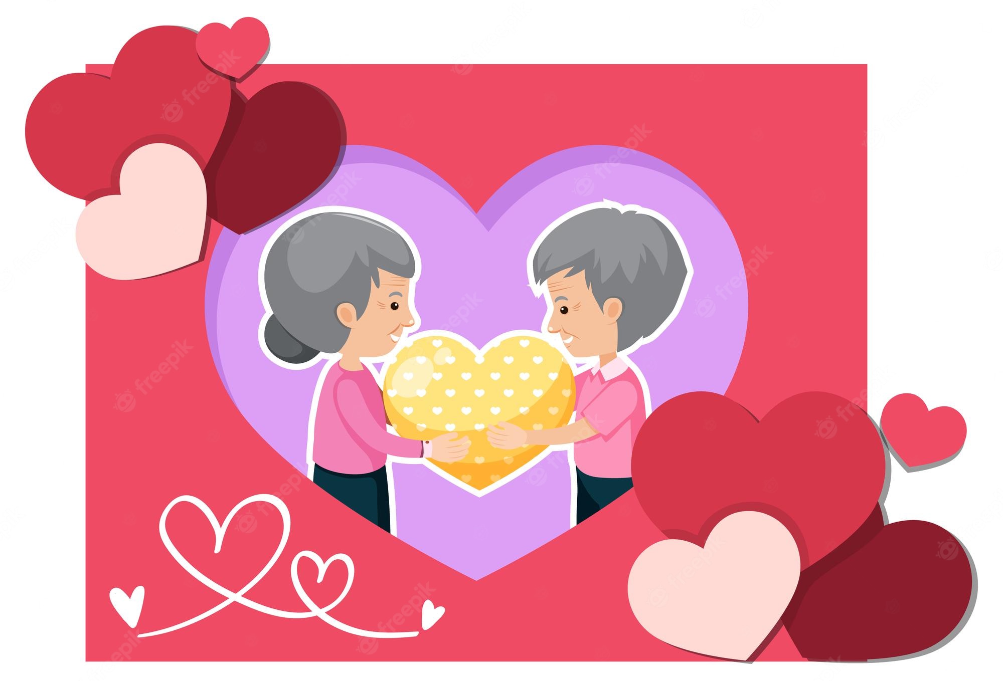 Old Couple Clipart Image. Free Vectors, & PSD