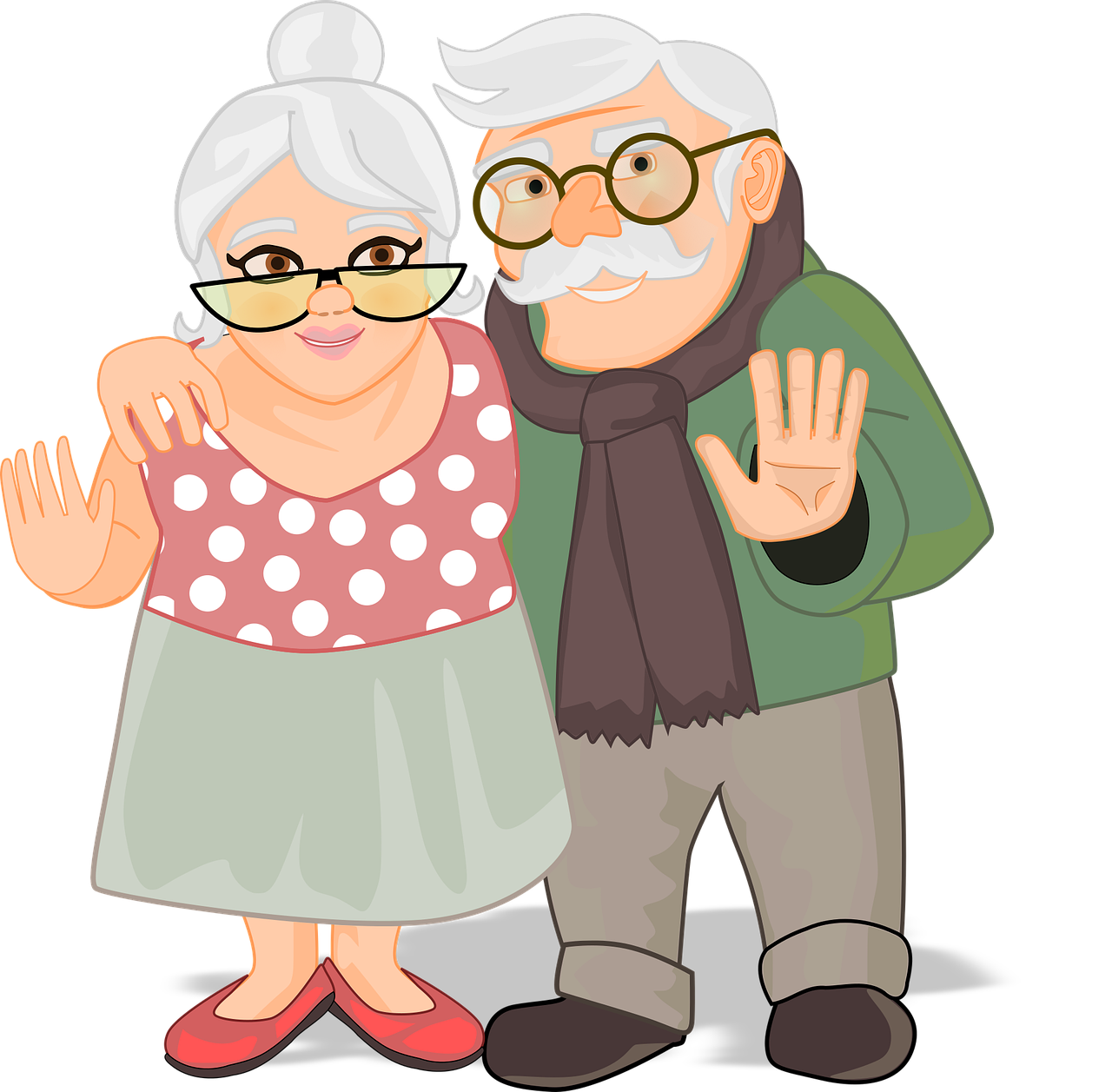 Elderly Couple Grandparents vector graphic