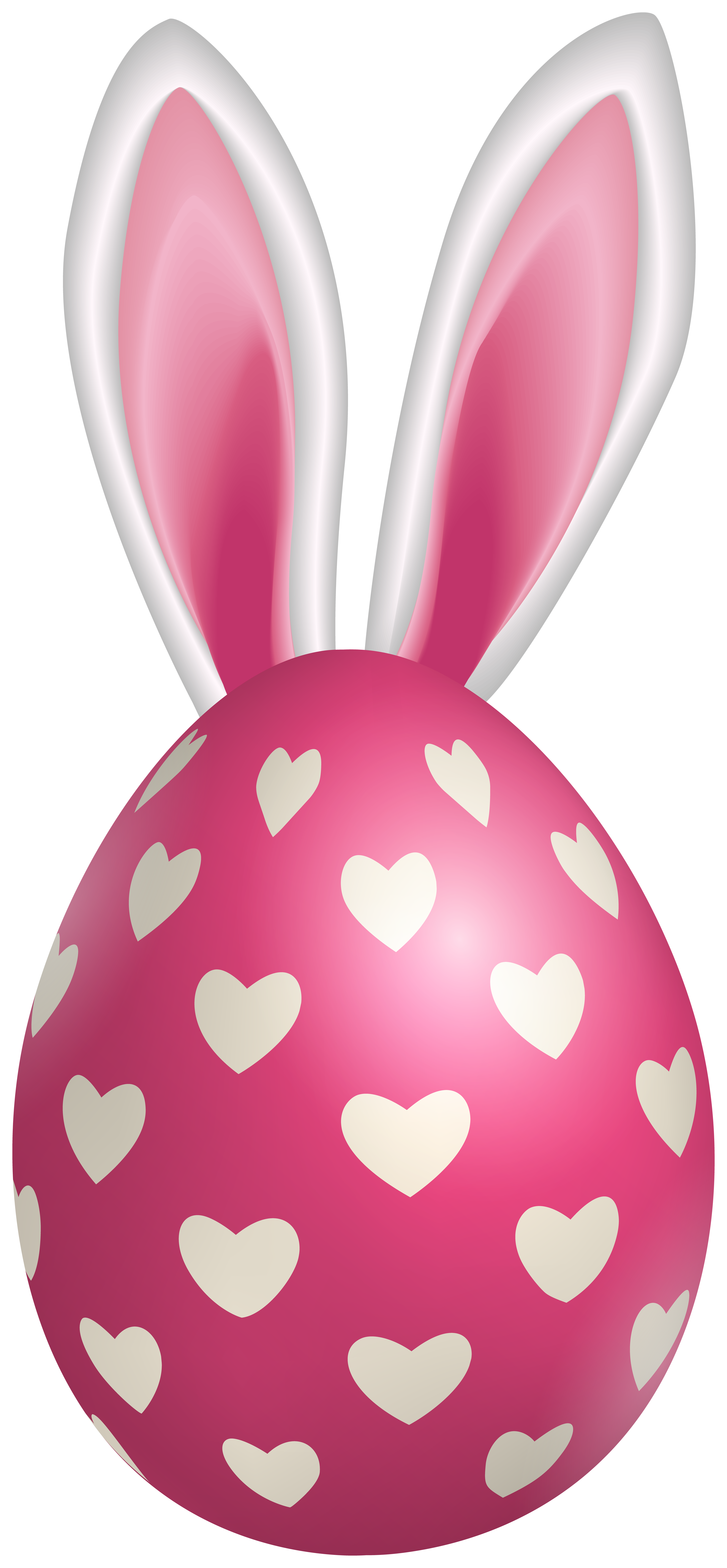 Easter Egg with Hearts and Ears PNG Clipart​-Quality Free Image and Transparent PNG Clipart