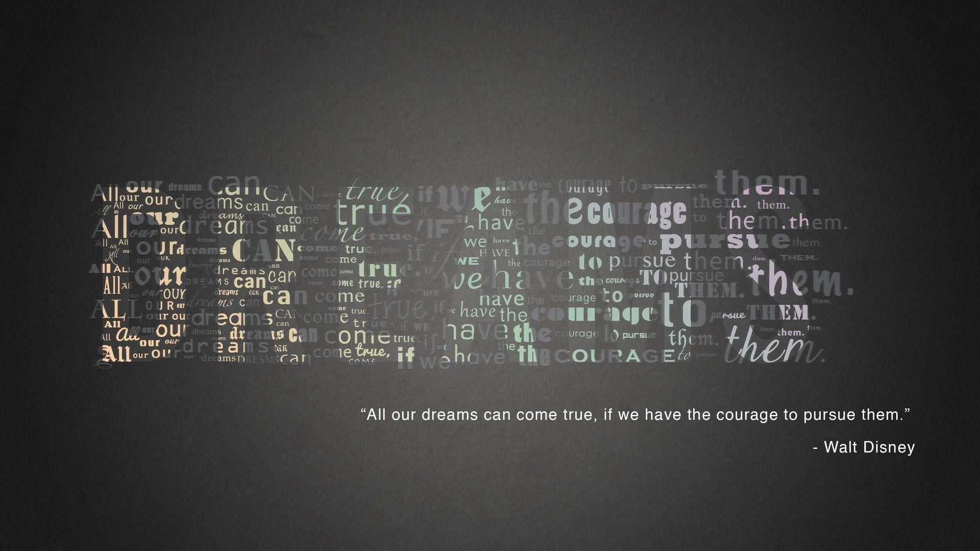 Inspirational Walt Disney Quote Wallpaper