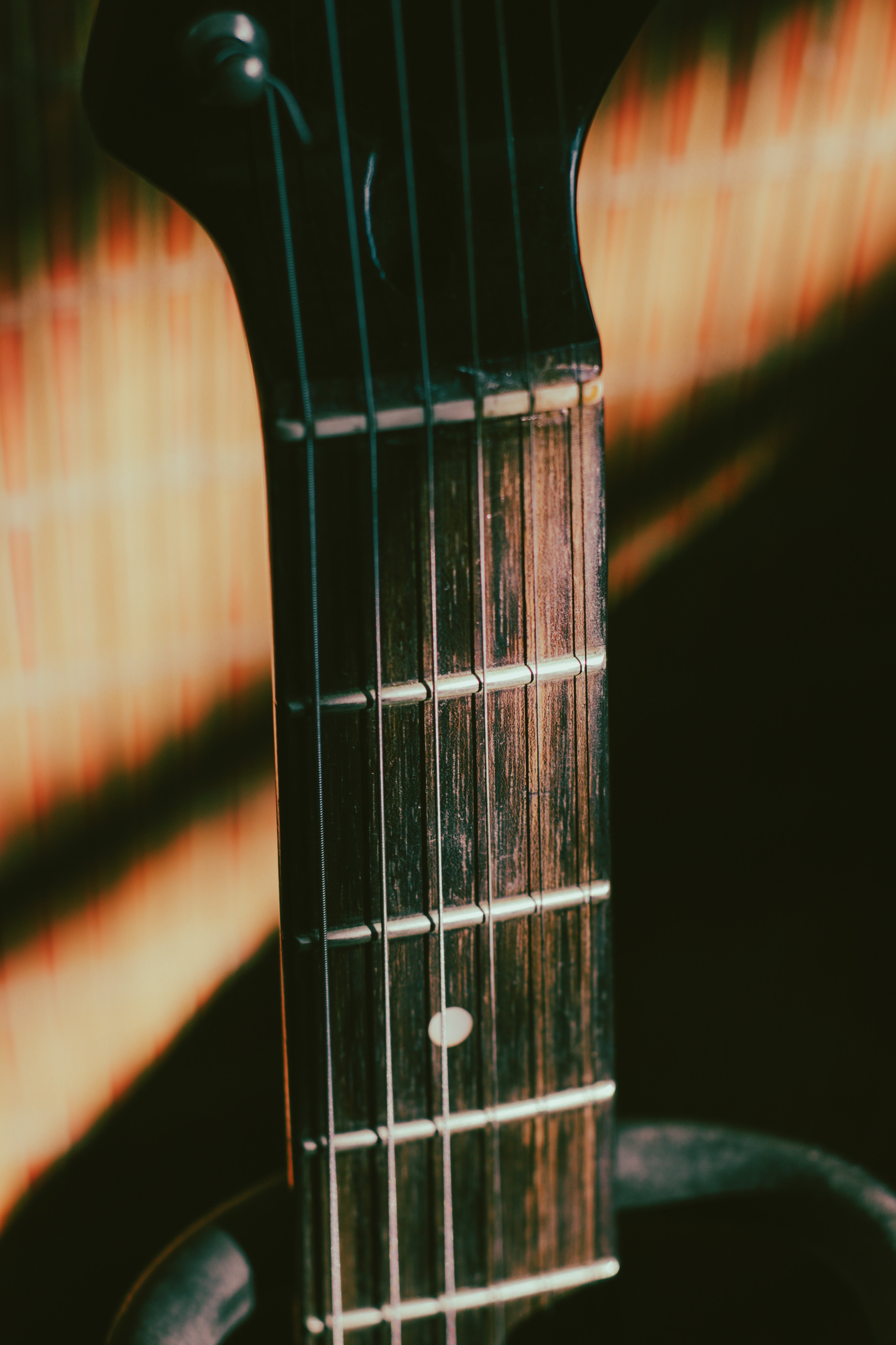 Close Up Shot Of An Acoustic Guitar · Free