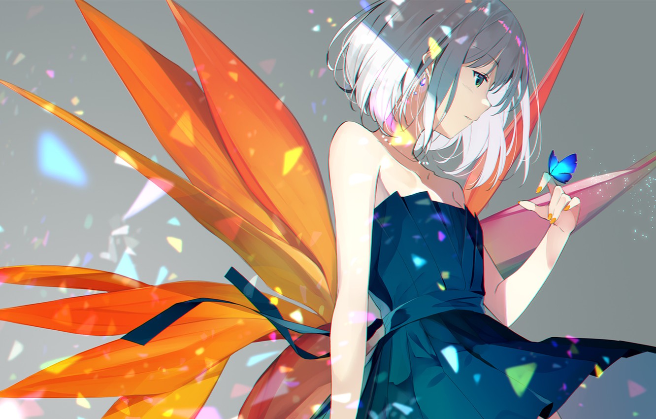 Wallpaper girl, anime, fairy, art image for desktop, section арт