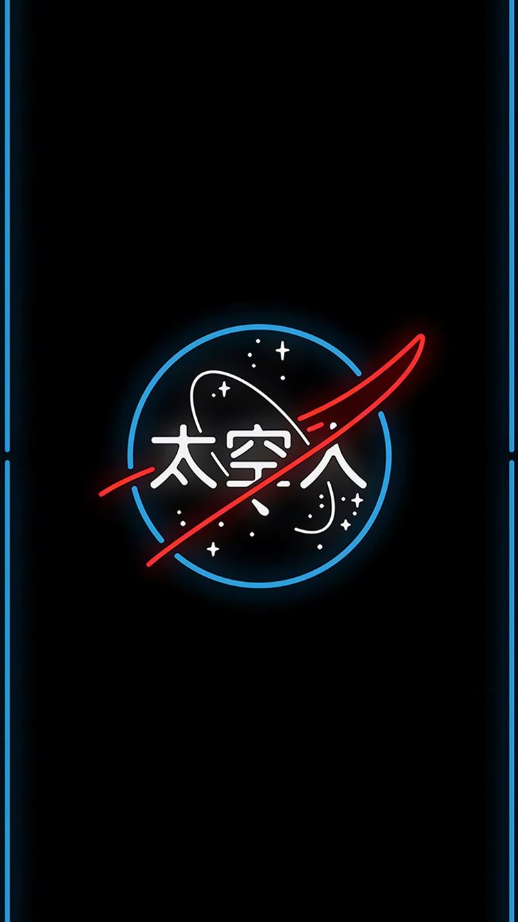 NASA Logo Amoledbackground iPhone Wallpaper Free Download