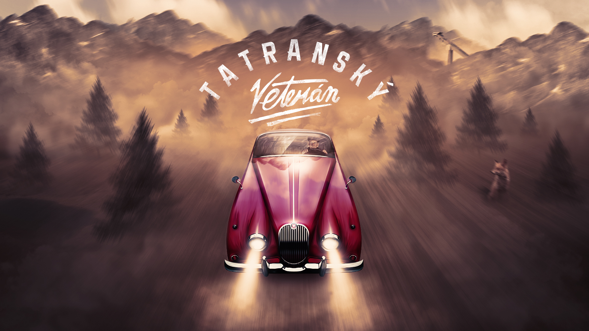 old people, Car, Old car, Mountains, Vintage, Race cars, Road, Landscape, Tatra Mountains, Slovakia, Motion blur, Trees Wallpaper HD / Desktop and Mobile Background