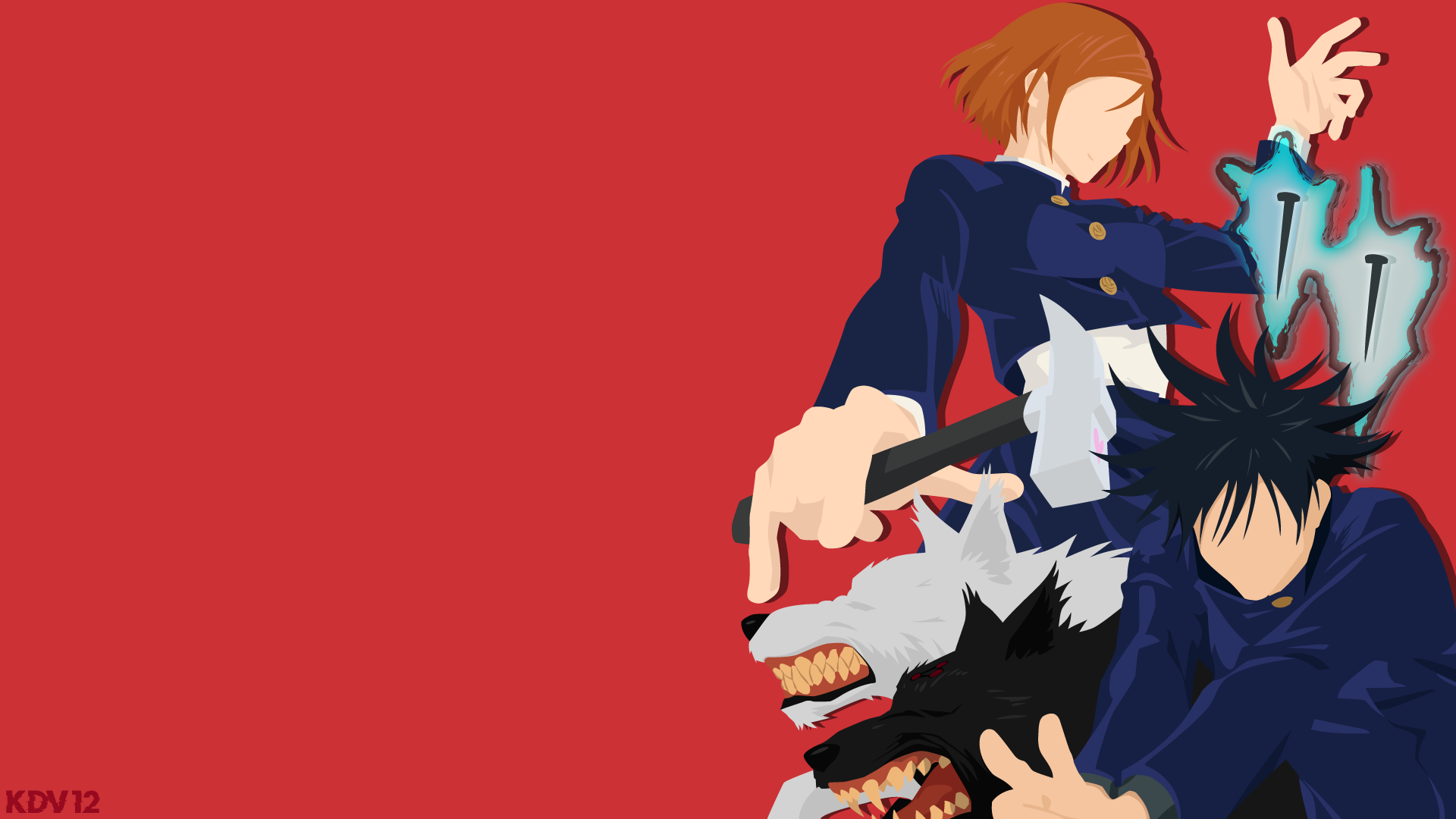 Megumi Fushiguro and Nobara Kugisaki.. Made using Adobe Illustrator