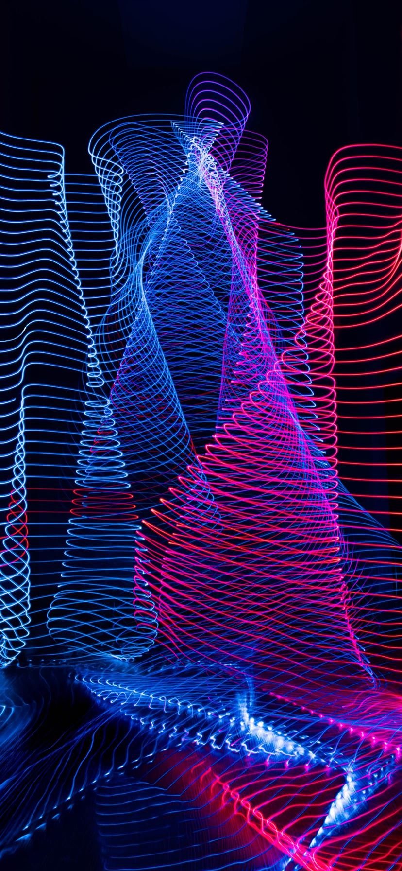 blue red and pink abstract artwork iPhone 11 Wallpaper Free Download