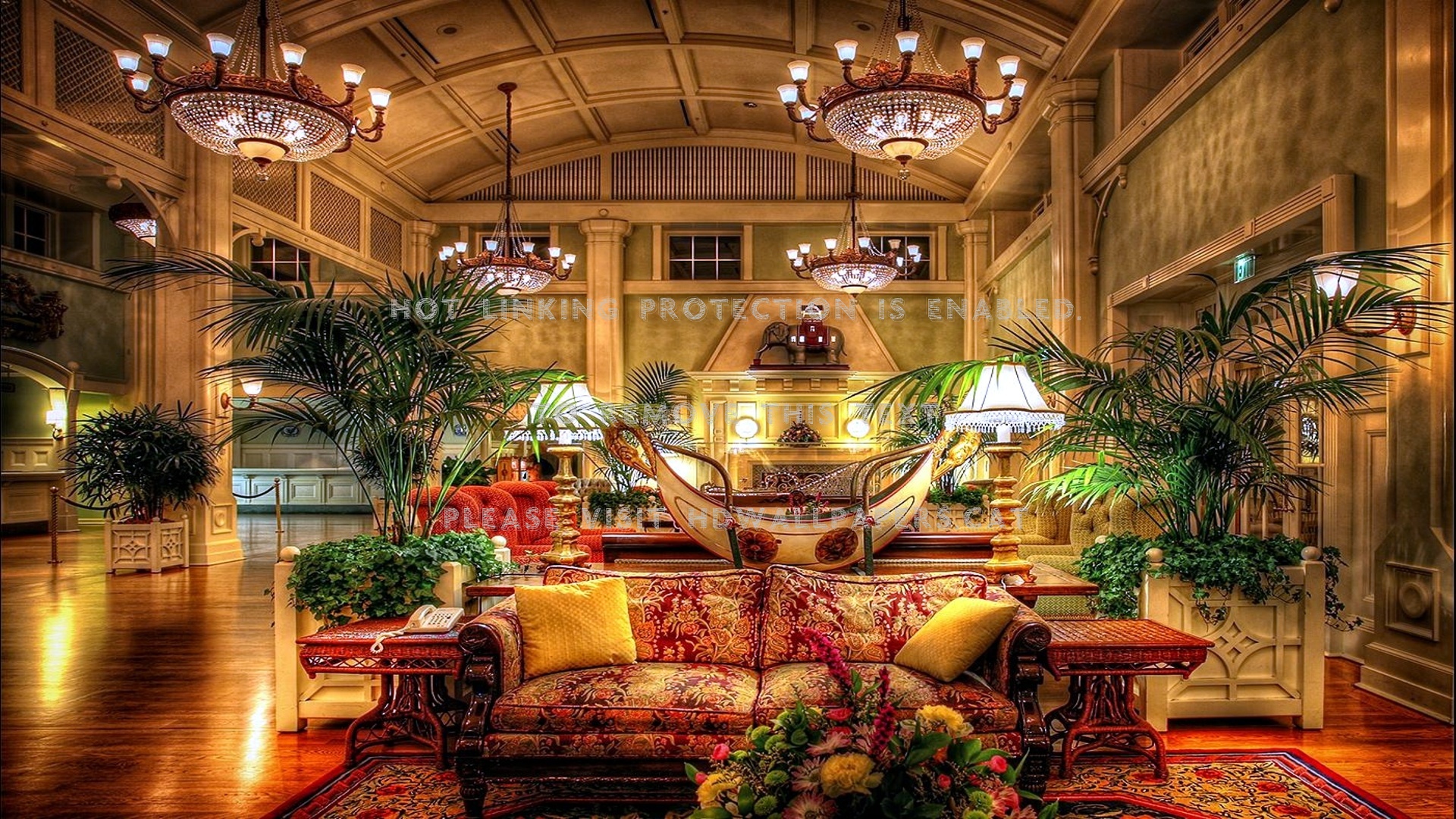 luxury hotel lobby sofas chandeliers
