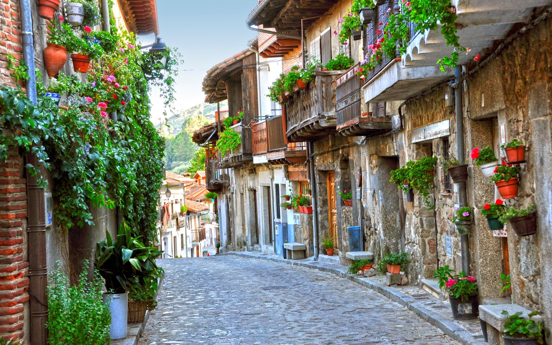 Lovely :European Street HD Wallpaper