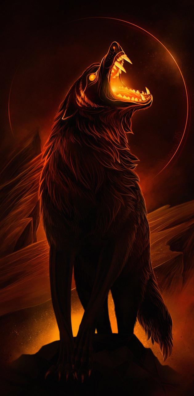 Strong wolf wallpaper