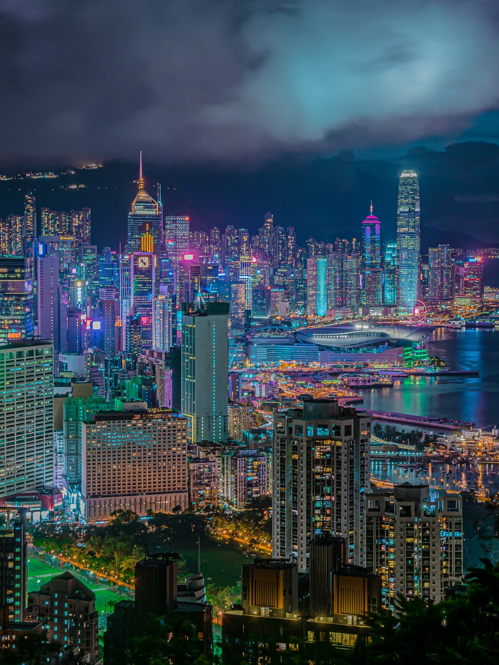 Hong Kong Night Picture. Download Free Image