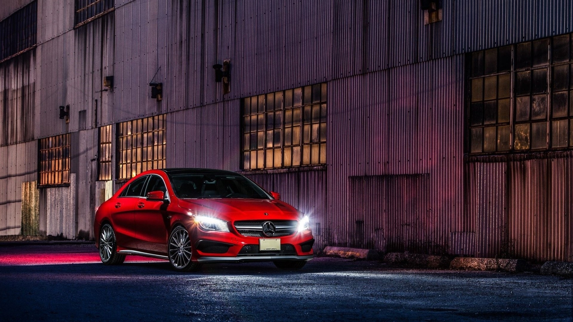 Red CLA 45 AMG 1920 x 1080 HDTV 1080p Wallpaper