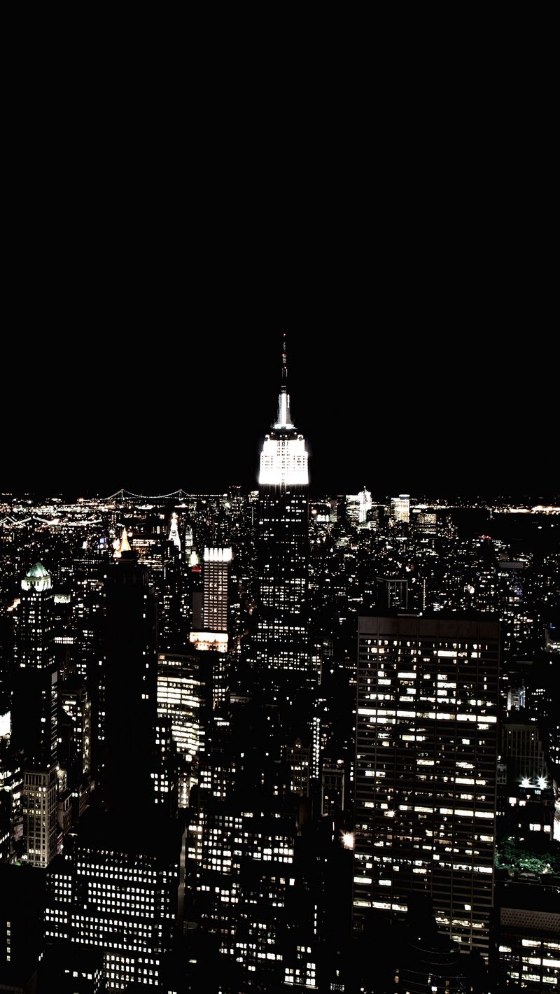 Download Wallpaper 800x1420 New York, Night City, Skyscraper, City Lights, Skyline Iphone Se 5s 5c 5 For Parallax HD Background
