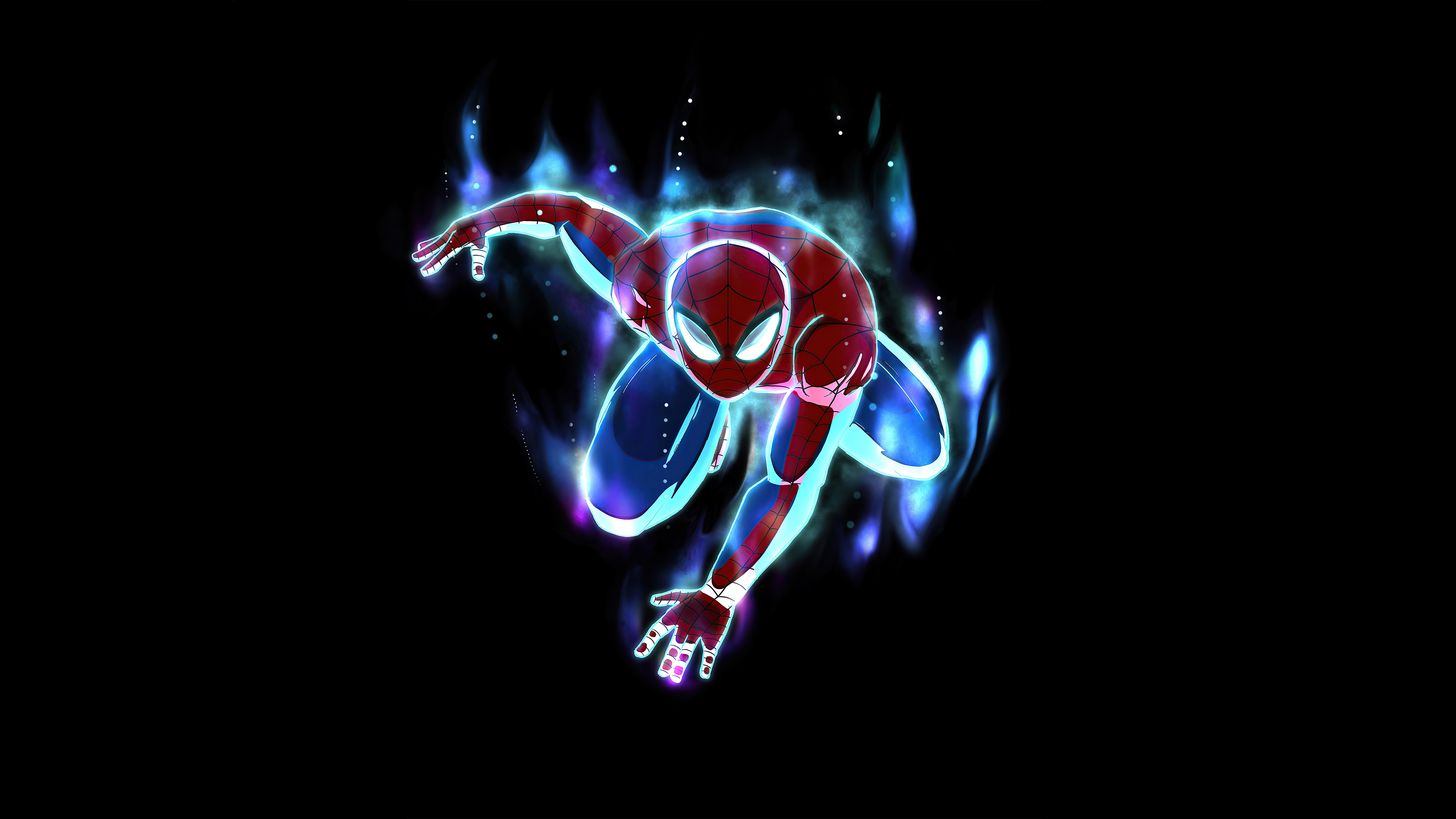 Spiderman Blue Waves 4k, HD Superheroes, 4k Wallpaper, Image, Background, Photo and Picture