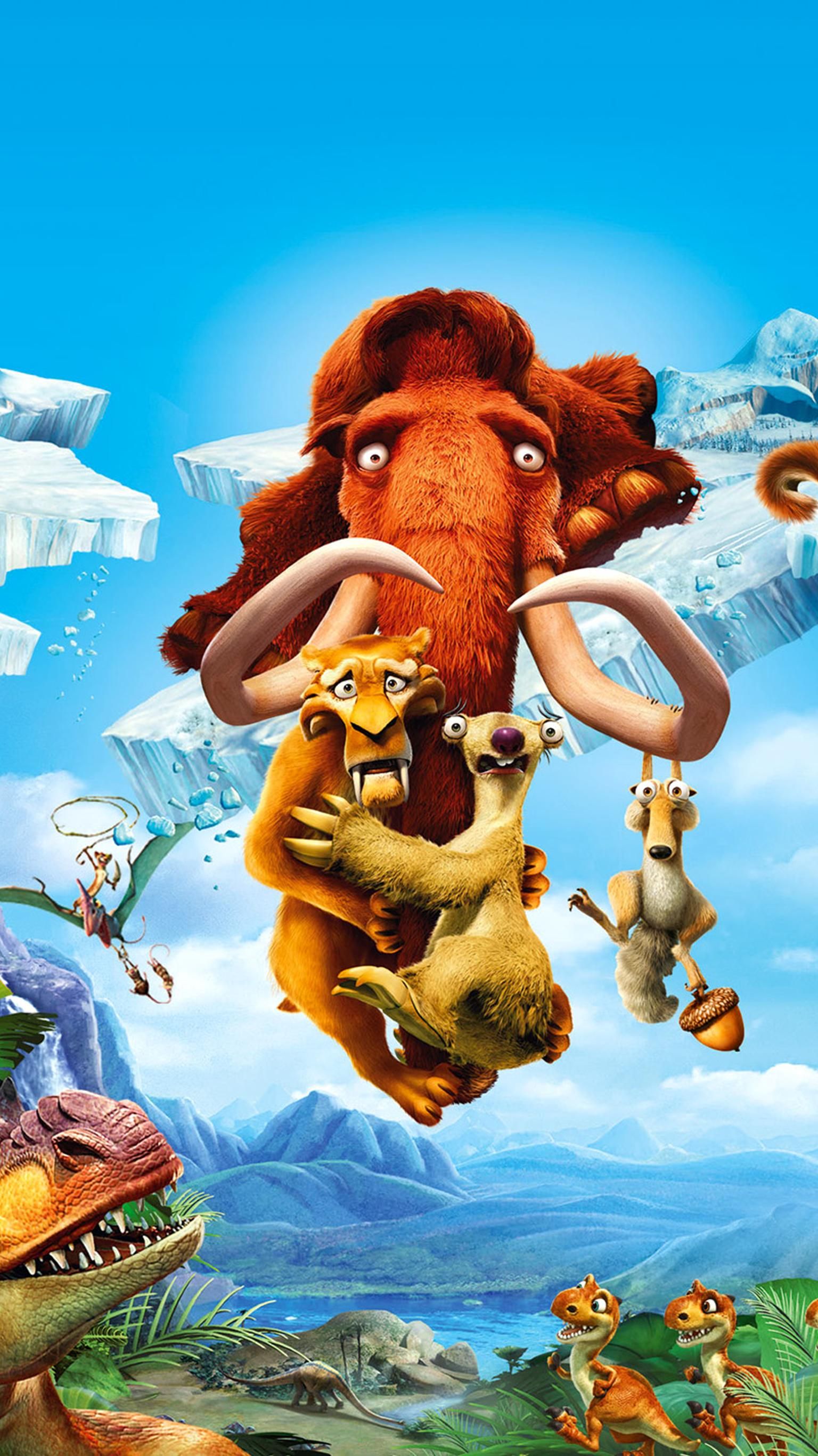 Ice Age: Dawn of the Dinosaurs (2009) Phone Wallpaper. Moviemania. Ice age, Ice age movies, Wallpaper iphone disney princess