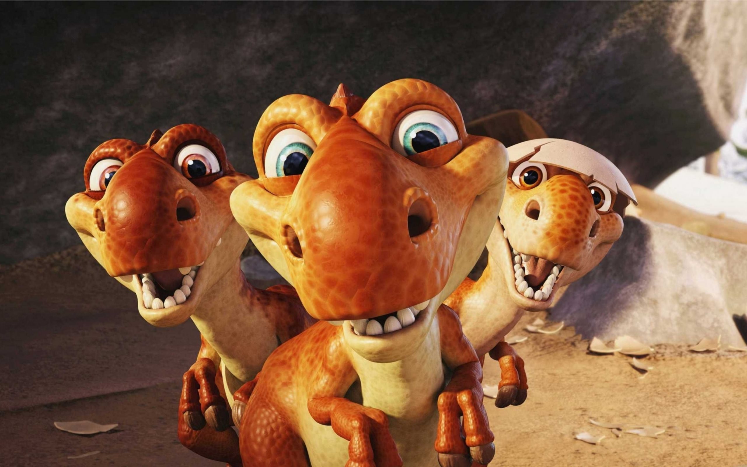 Download wallpaper Ice Age cartoon dinosaurs, Dawn of the Dinosaurs for desktop with resolution 2560x1600. High Quality HD picture wallpaper