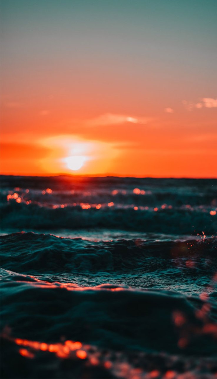 Sunset at the beach Wallpaper