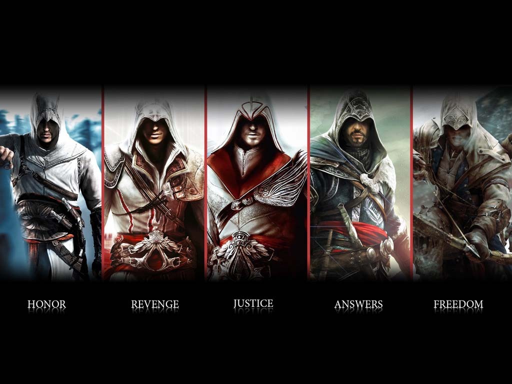Assassins Creed, Assassins Creed: Brotherhood, Assassins Creed: Revelations, Assassins Creed Assassins Creed Ezio Auditore Da Firenze, Connor Kenway, Altaïr Ibn LaAhad, Justice, Answers, Honor Wallpaper HD / Desktop and Mobile Background