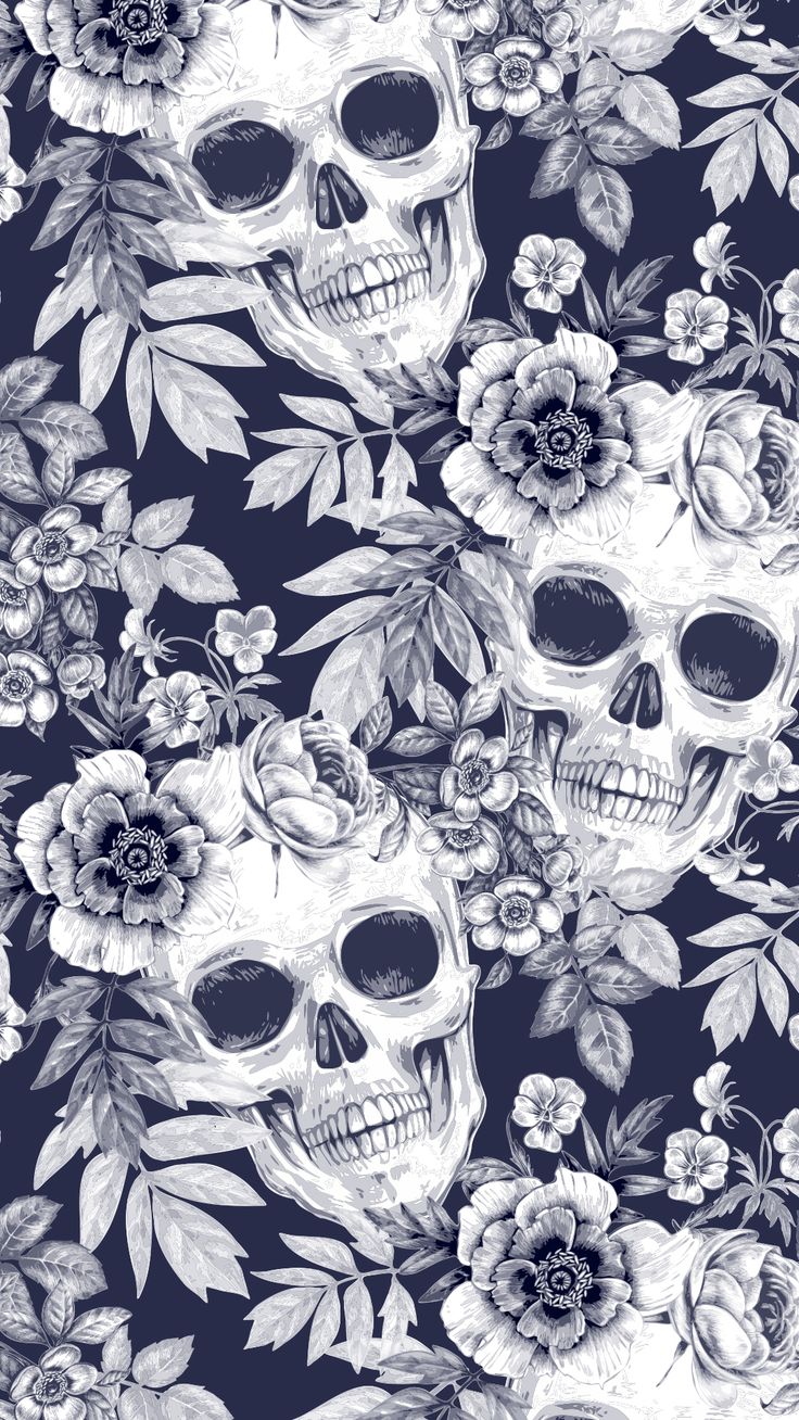 Stylish pattern background. Skull wallpaper iphone, Skull wallpaper, Witchy wallpaper