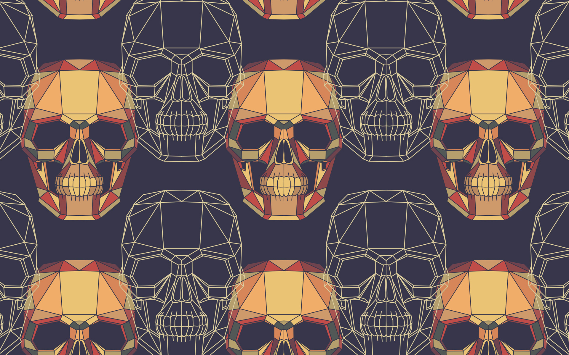 Skull Pattern 15487 1920x1200px.