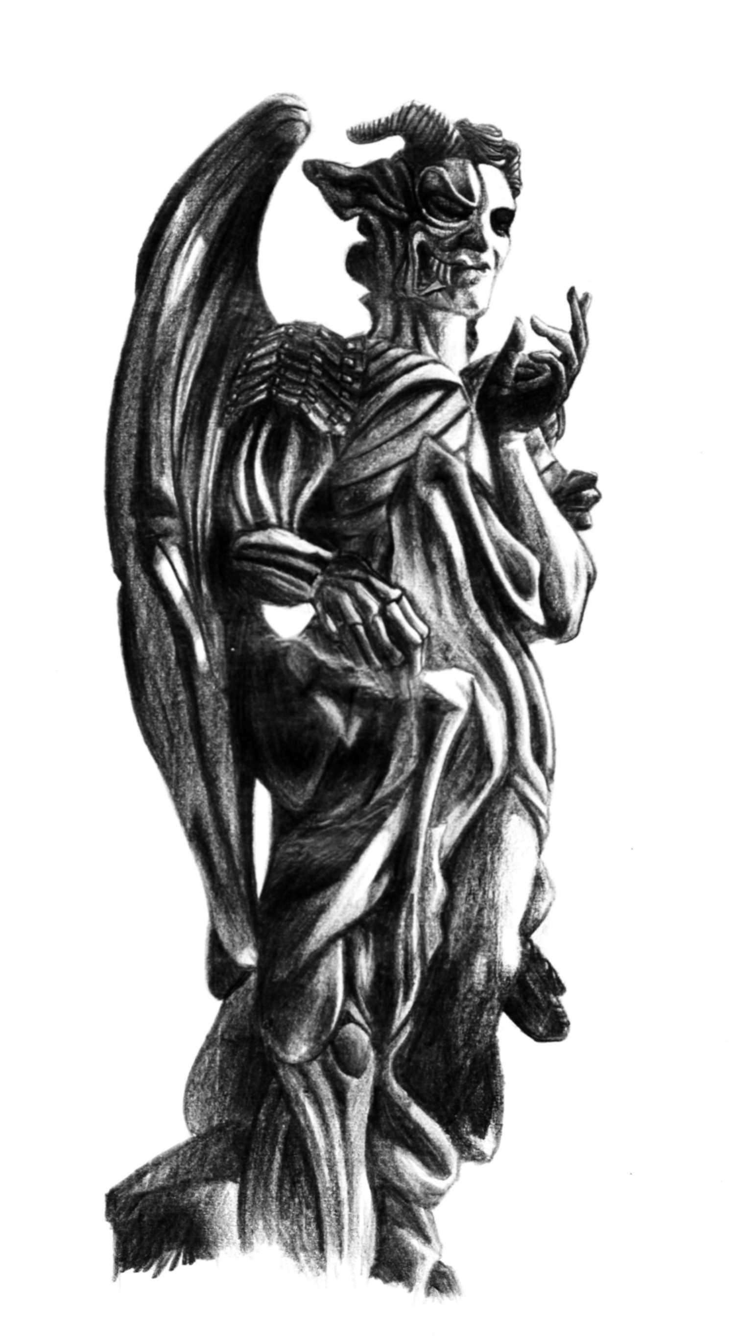 Demon Drawing Statue For Free Download And Demons Statue Design