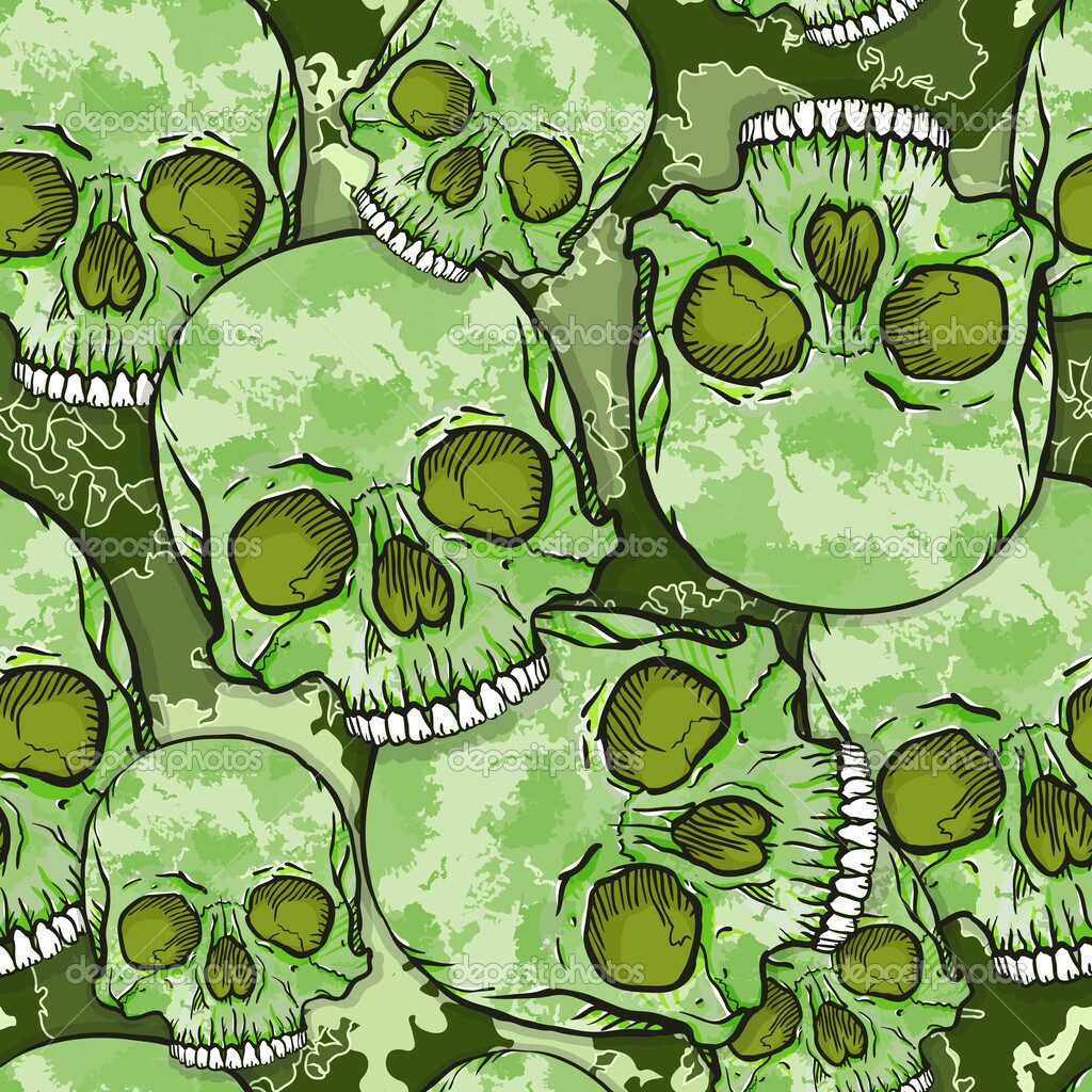 Green Skulls Wallpaper discovered