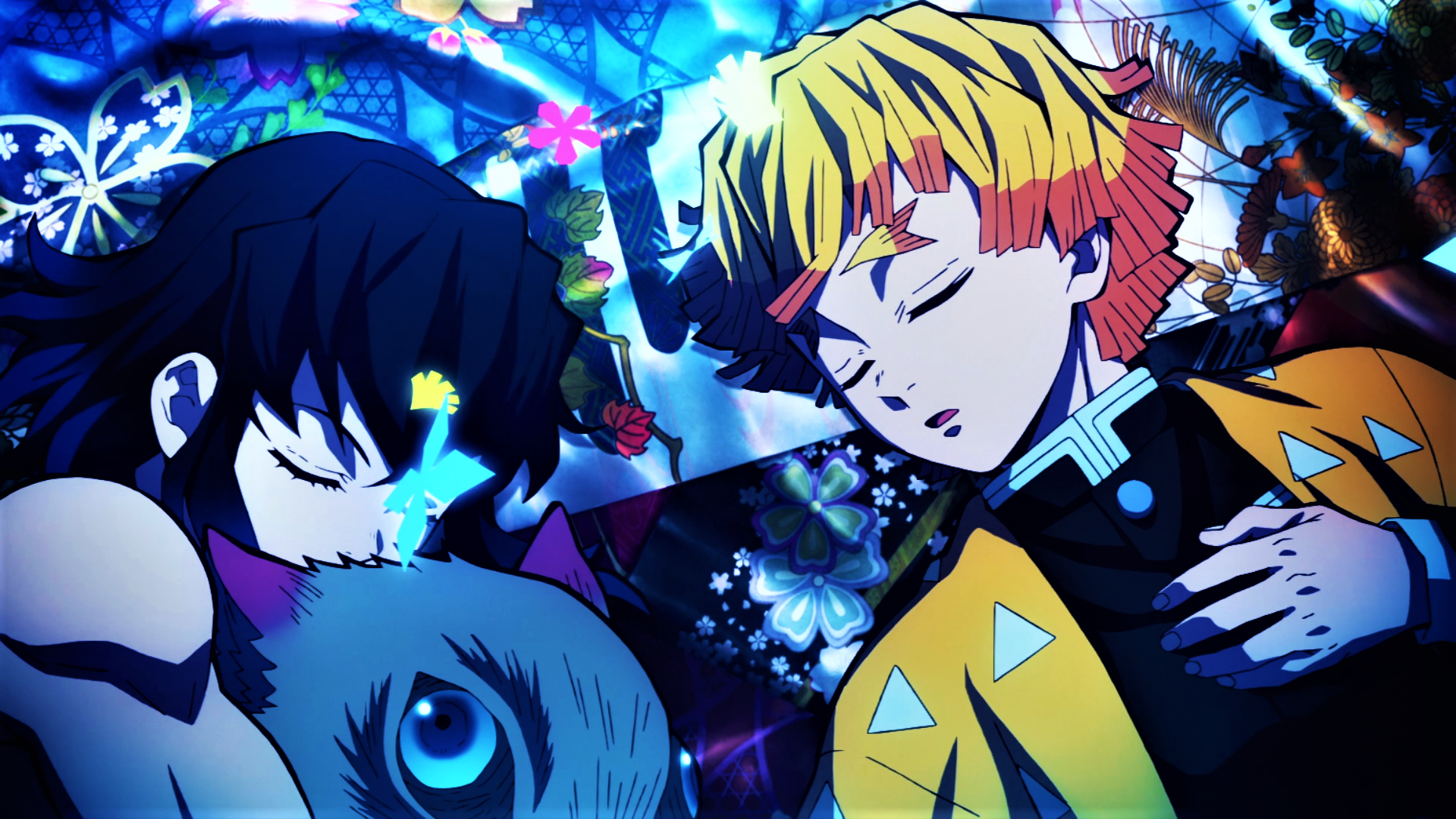 Inosuke and Zenitsu HD Wallpaper