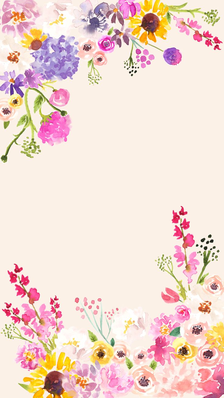 Spring Zoom Background and Phone Wallpaper. Love and Specs. Pink flowers wallpaper, Watercolor flower background, Flower background wallpaper