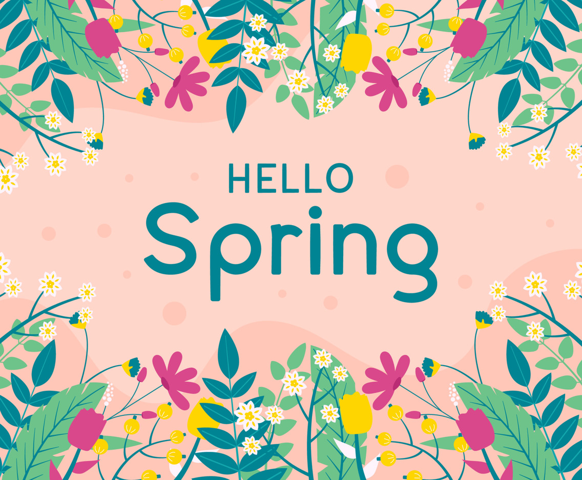 Flat Design Spring Background