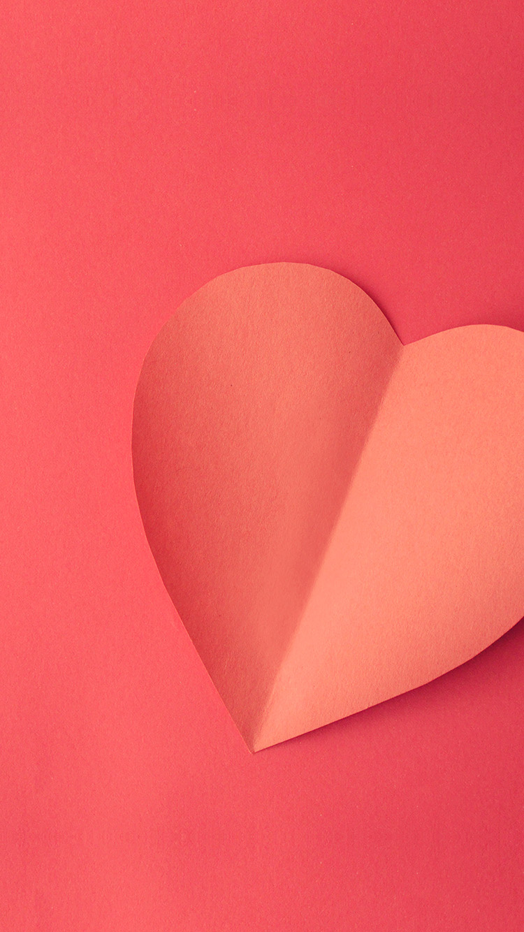 Love Pink Heart Minimal Simple Red Wallpaper